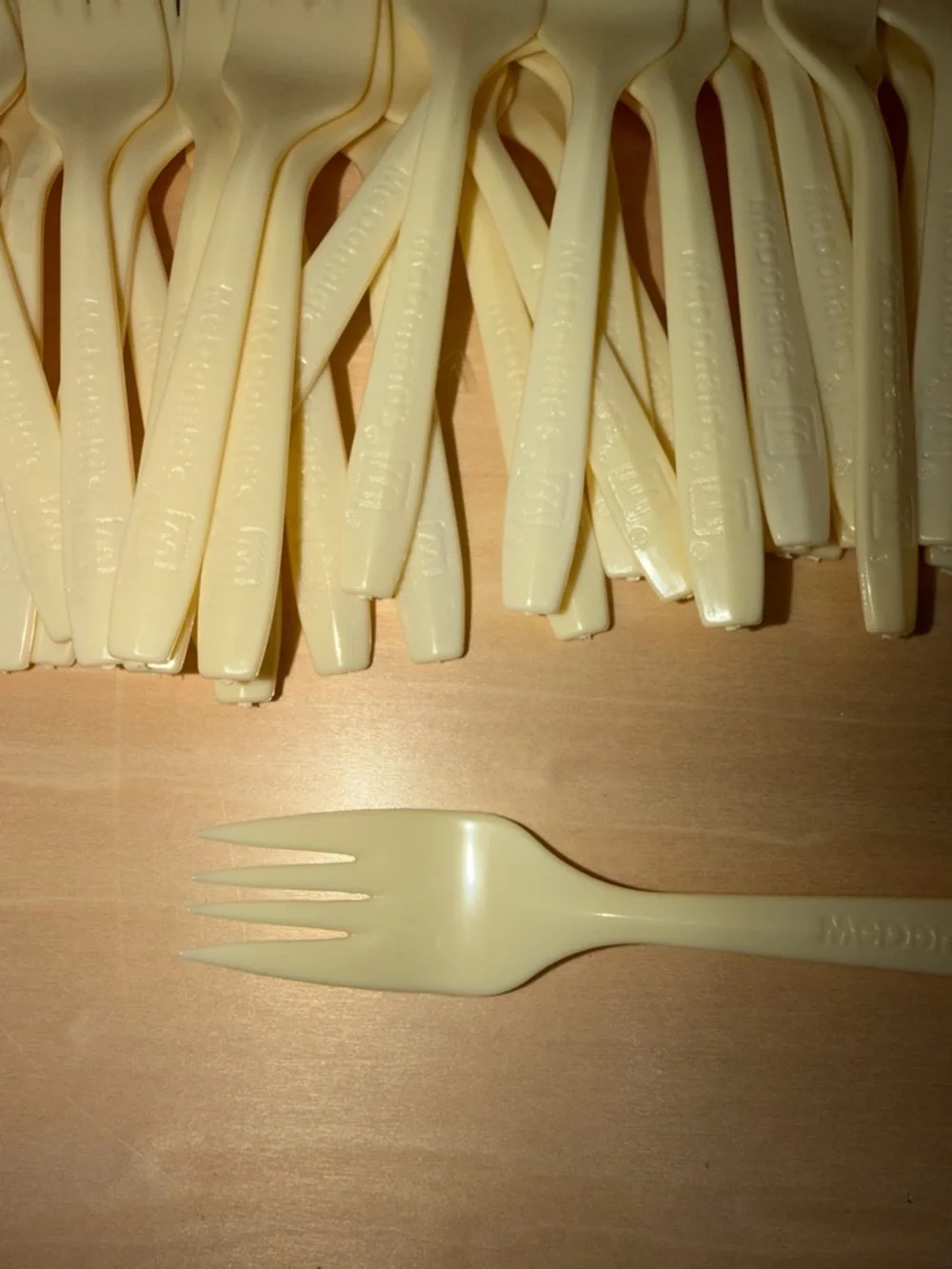 Vintage McDonald’s Plastic Disposable‎ Forks Lot Of 50